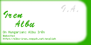 iren albu business card