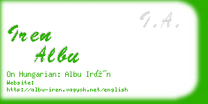 iren albu business card